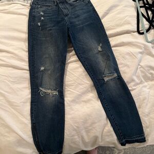 GAP Women's Distressed Blue True Skinny Jeans